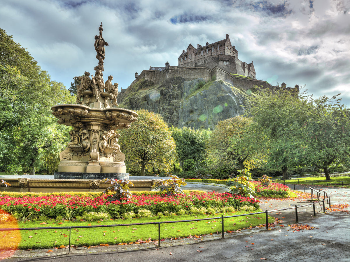 Wandbild mit Blick auf Edinburgh Castle