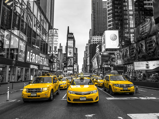 Wandbild zur Taxi-Rushtime