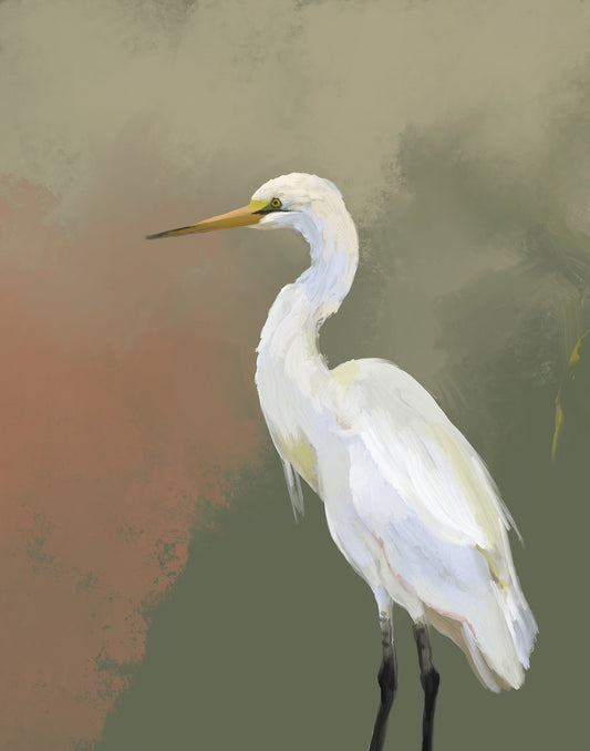 Wandbild „Egret Elegance“