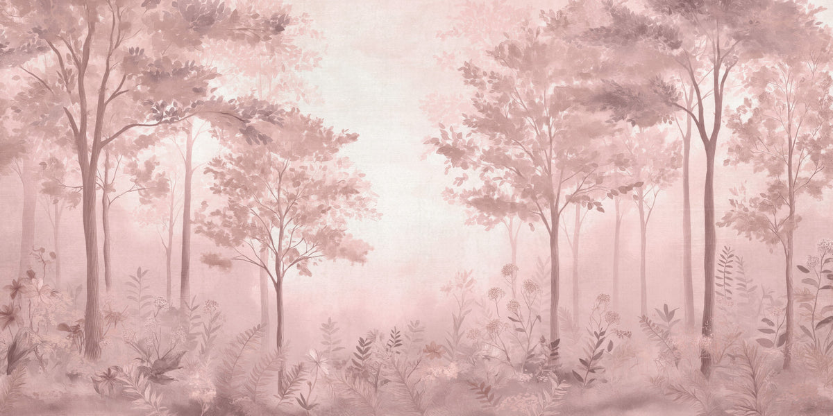 Foresta scandinava – Parete murale Dusty Rose in your room — zoomed