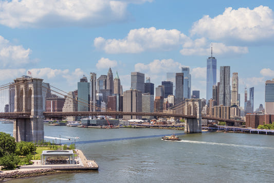 Murale con vista sul ponte di New York
