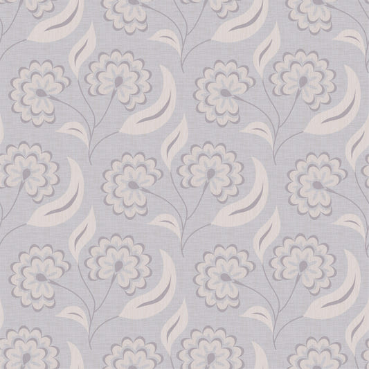 Ruhige, florale beige Tapete