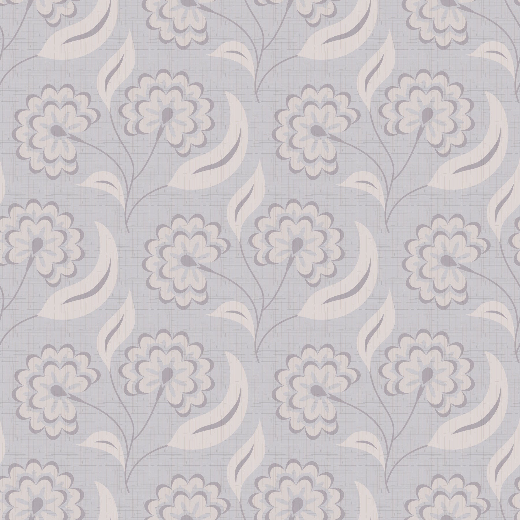 Lugn beige blommig tapet