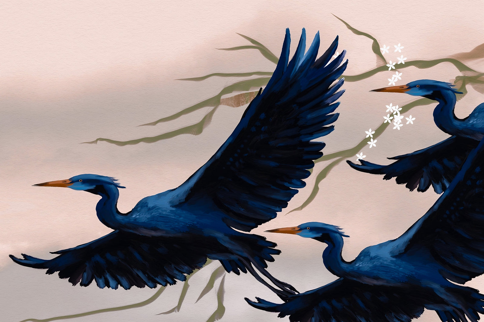 Wandbild „Herons Blüte“