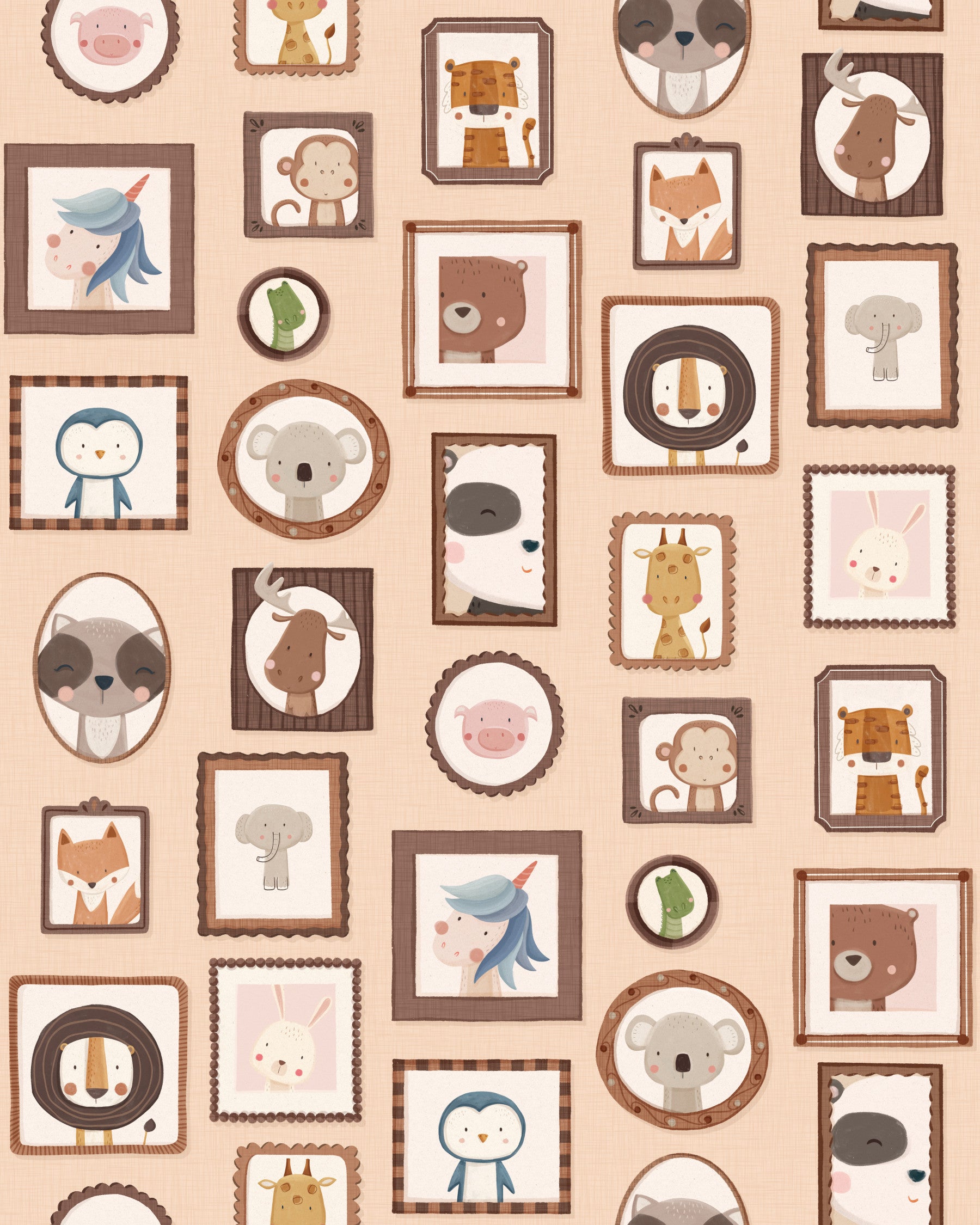 Cute Animal Portraits  Wallpaper⁠
