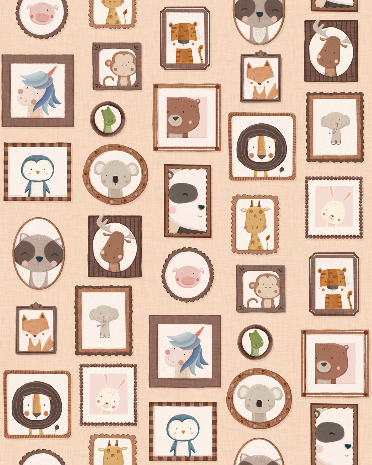 Cute Animal Portraits  Wallpaper⁠ in your room — zoomed
