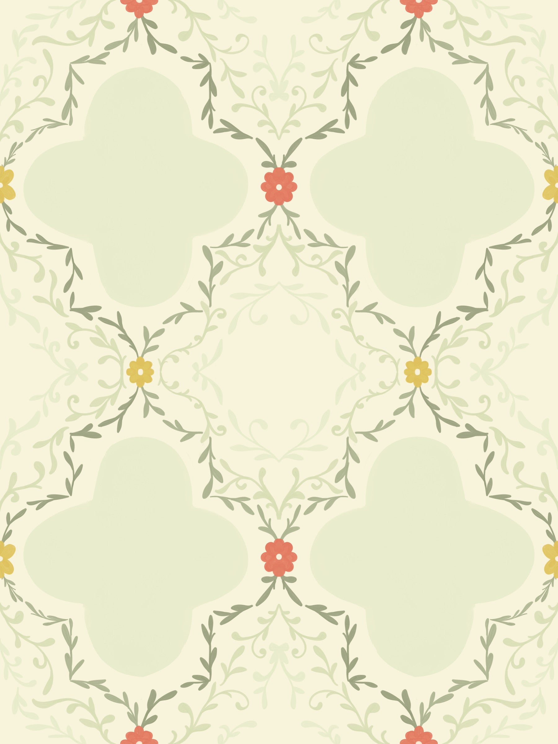 Quatrefoil Lines Tapet in your room — zoomed