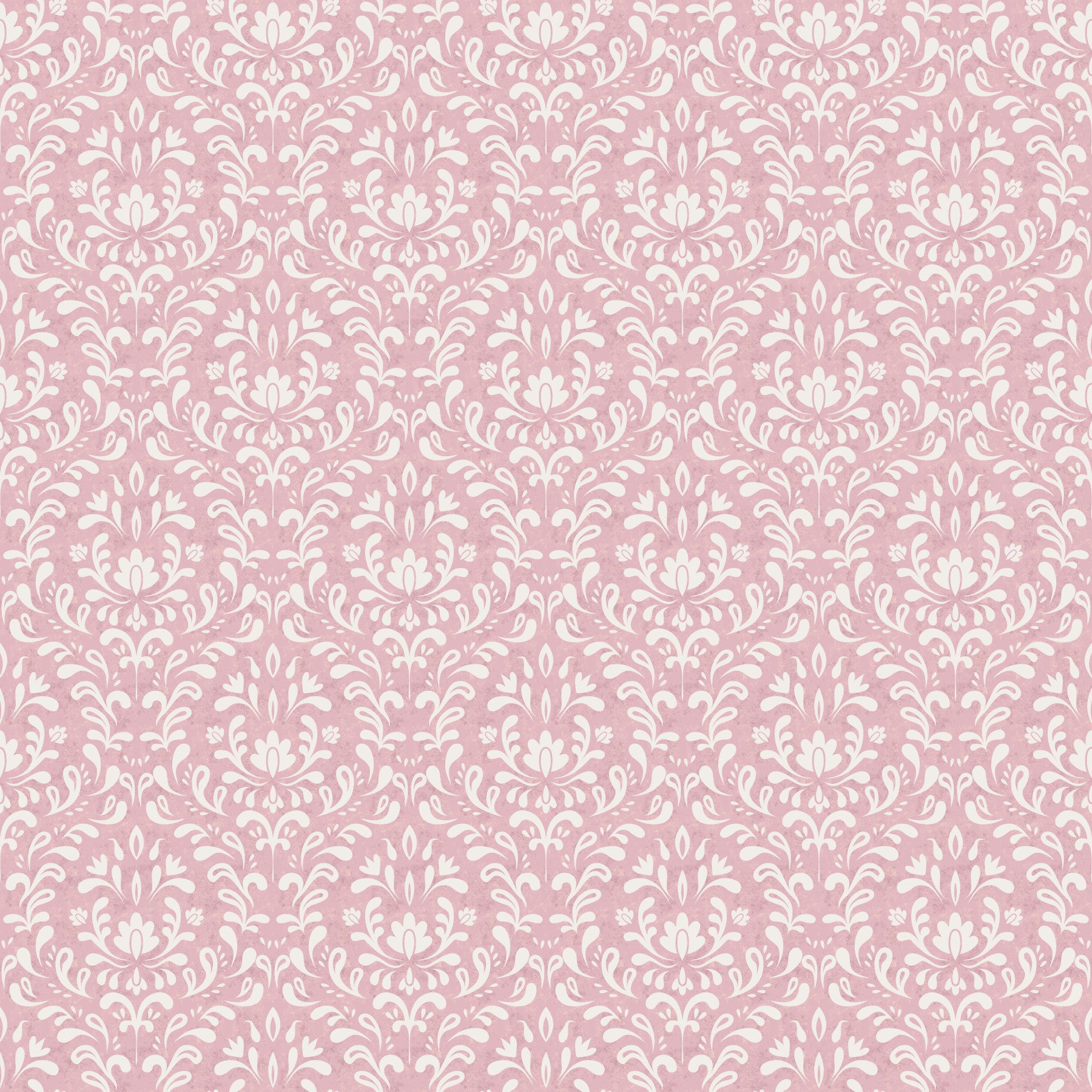 Powder Pink Bloom DAMASK Wallpaper⁠ in your room — zoomed