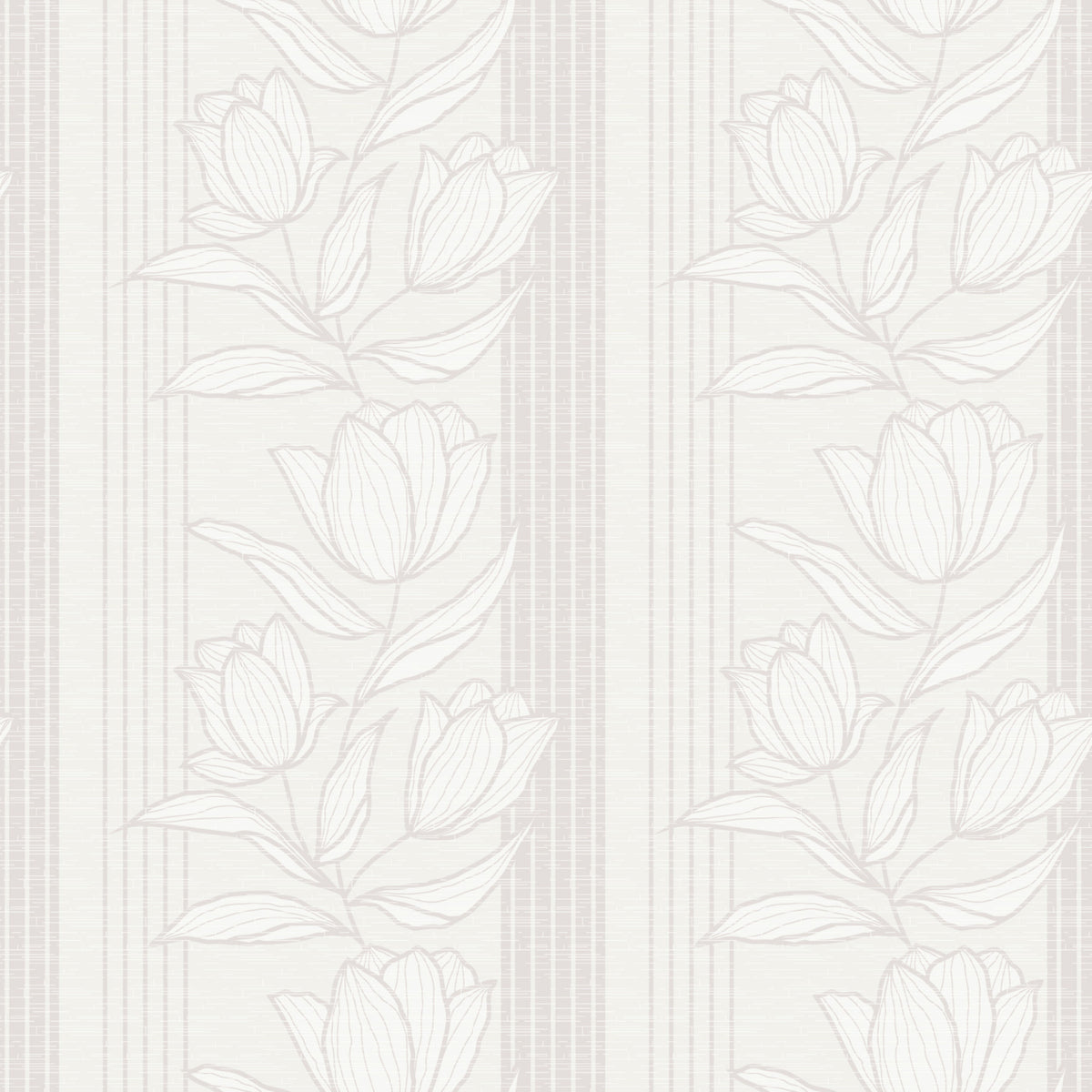 Lijntekening Bloom-behang in your room — zoomed