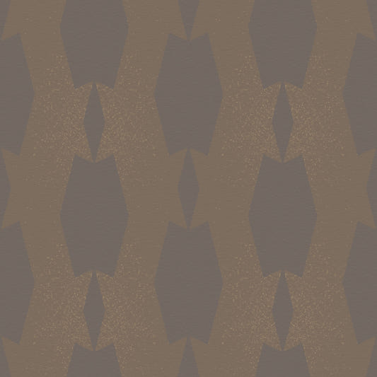 Earthy Echoes Dæmpet Brunt Geometrisk Tapet