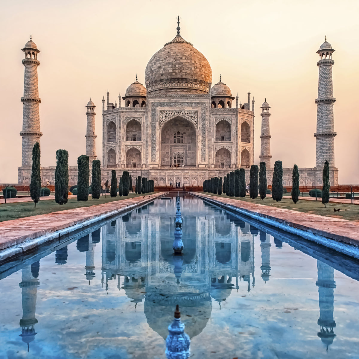 Wandbild „Spiegelung des Taj Mahal“ in your room