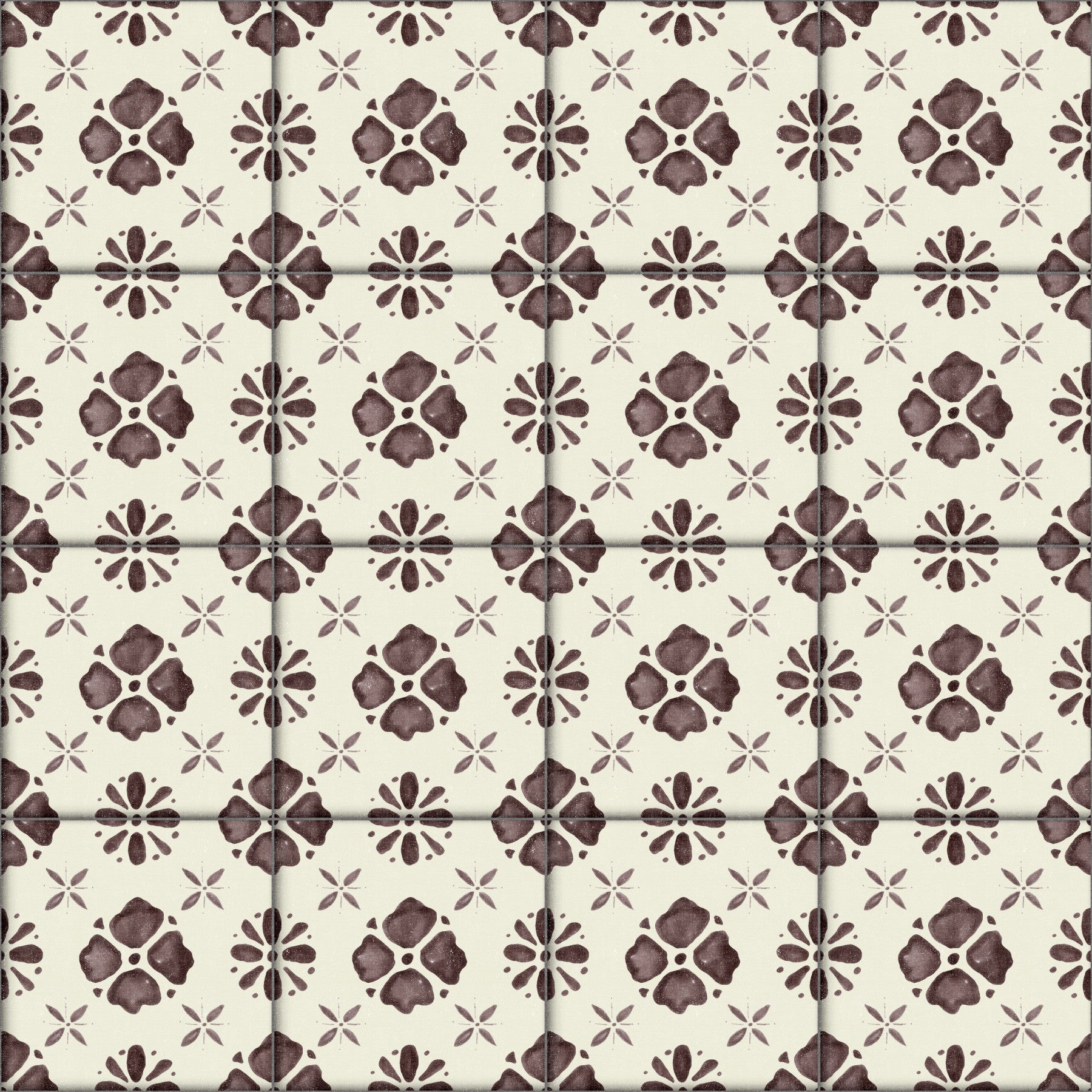 Papier peint chocolat pour crédence de style ferme classique