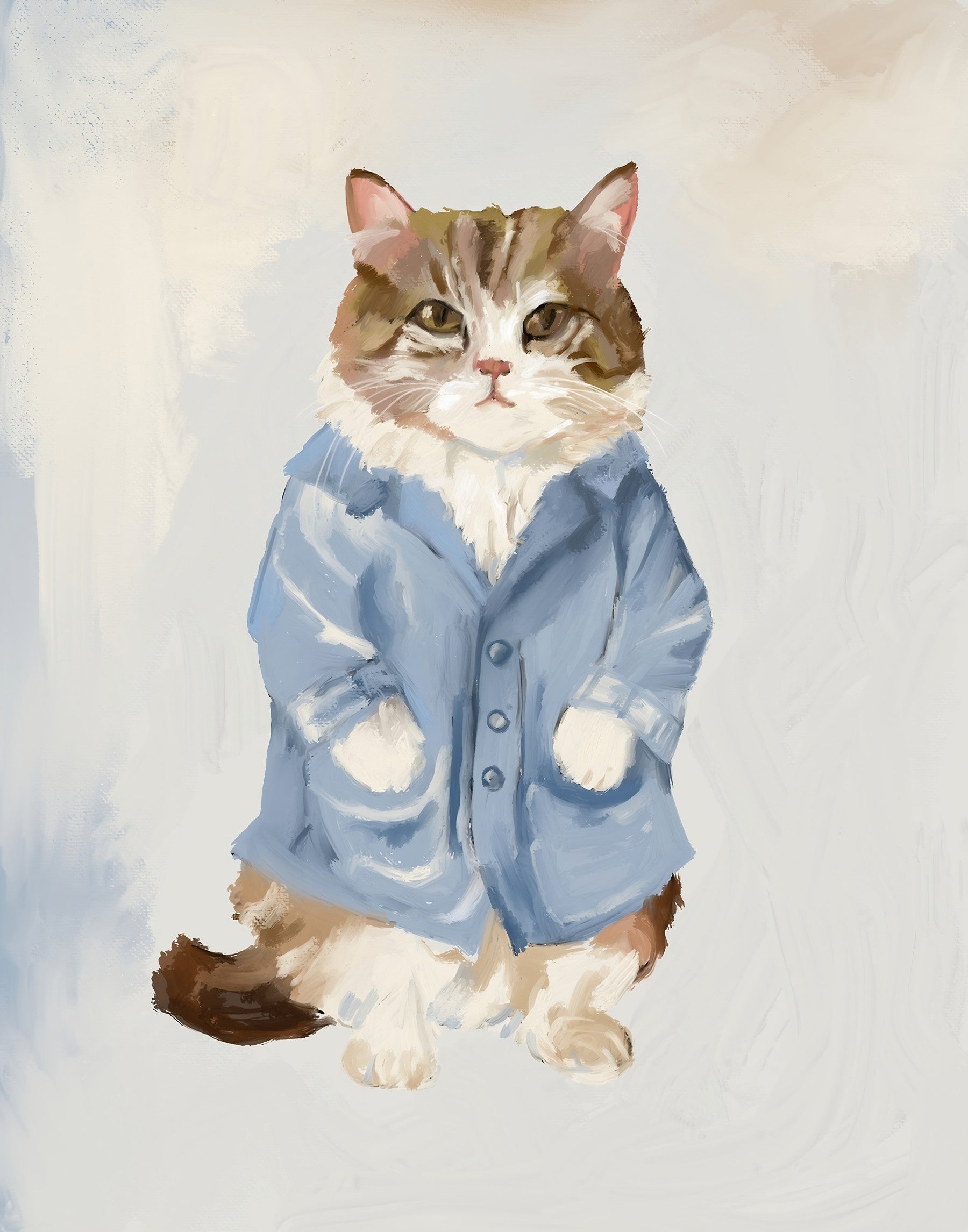 Sir James Blue Jacket Cat oliemaleri vægmaleri