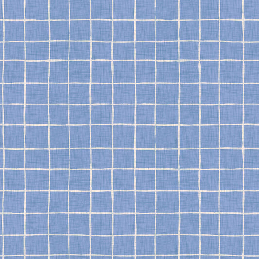 Blue Linen Check Wallpaper⁠