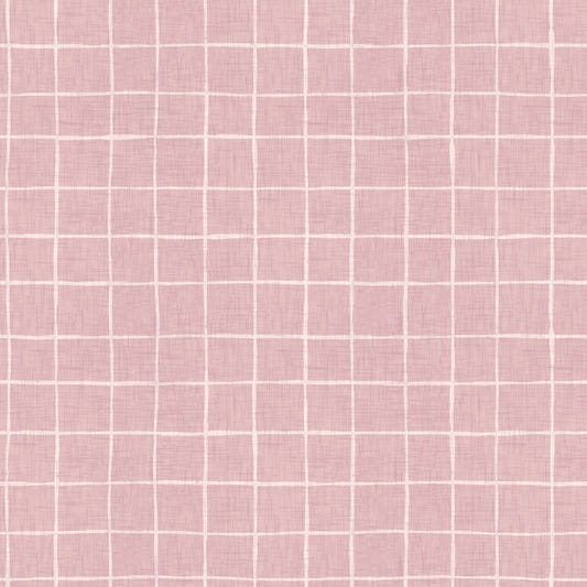 Tapete mit Leinengittermuster in Blush