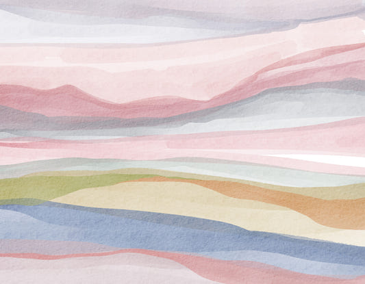 Serene Watercolor Wall Mural
