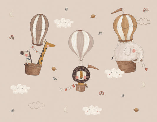Wandbild „Heißluftballon-Safari“