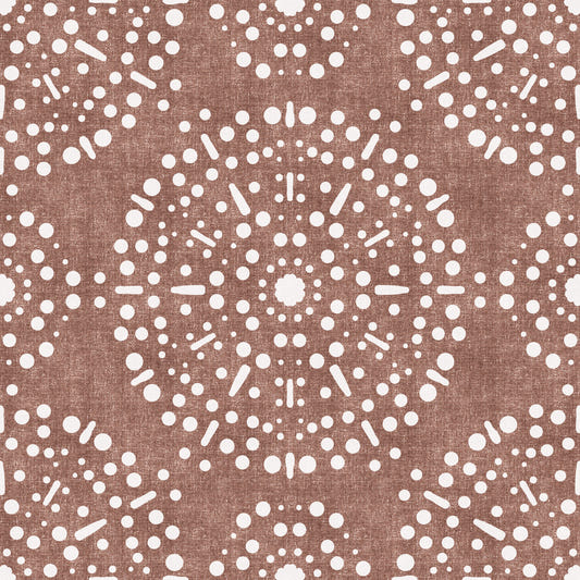 Carta da parati Boho Fireworks Grunge Terracotta Rossa
