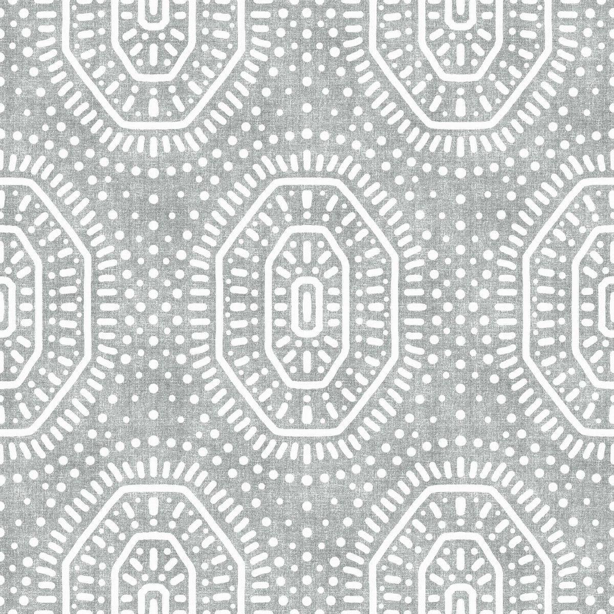 Carta da parati Boho Octagons Crochet Grunge Grey Clouds in your room