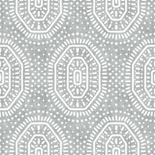 Boho Octagons Crochet Grunge Grey Clouds Wallpaper⁠