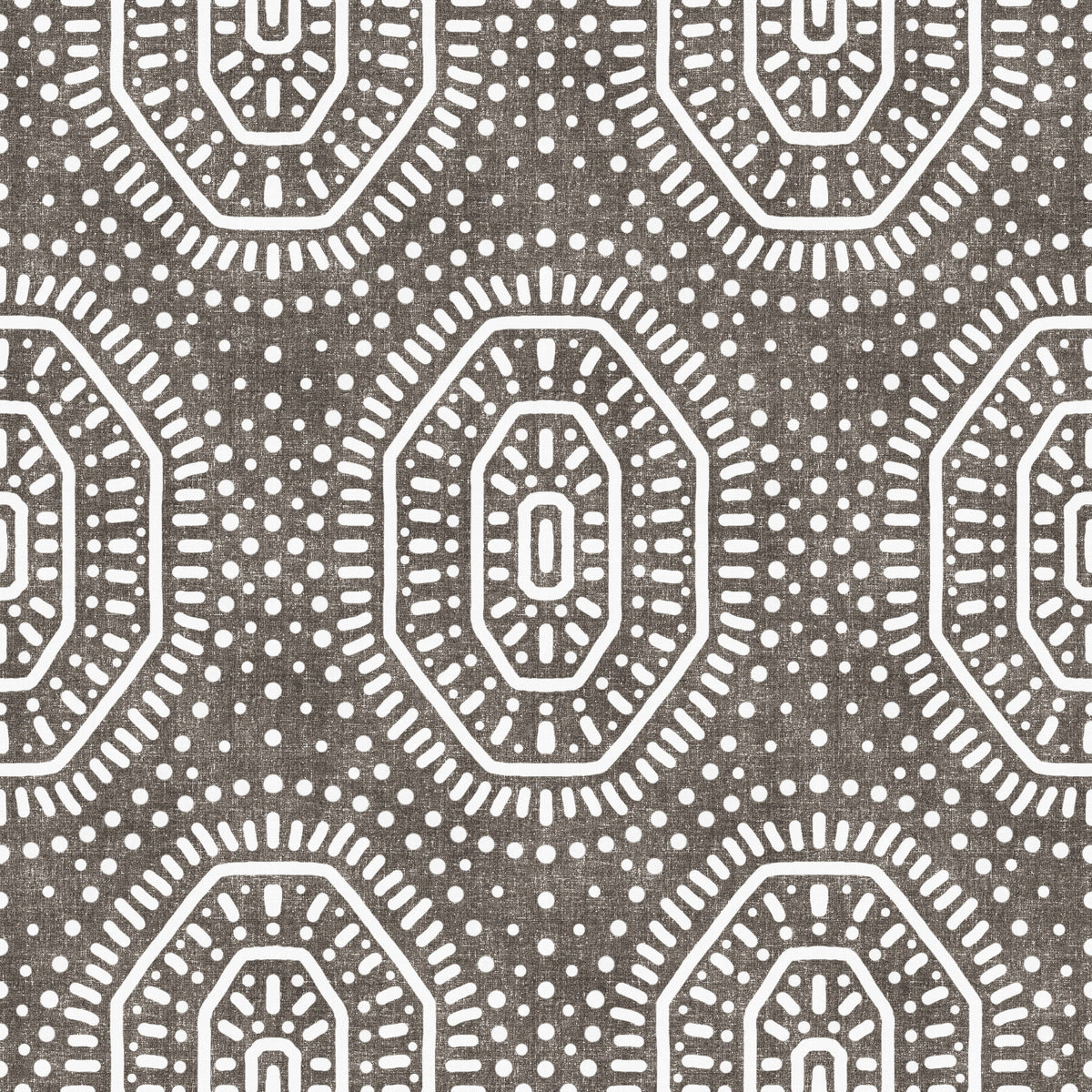 Papier peint bohème octogonal crochet grunge écorce foncée in your room — zoomed