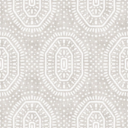 Boho Octagons Hæklet Grunge Neutral Tapet
