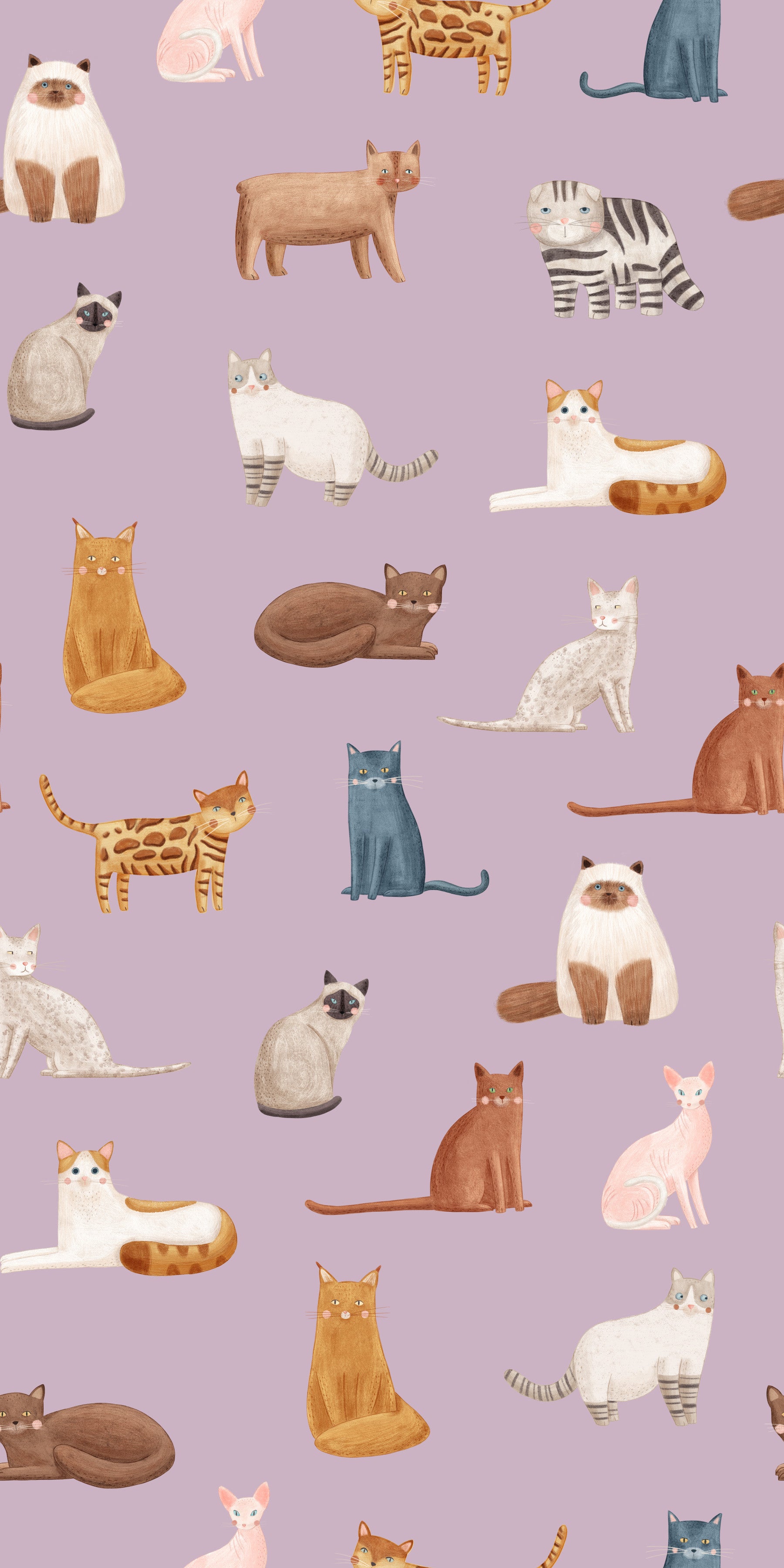 Speelse kattenparade-achtergrond