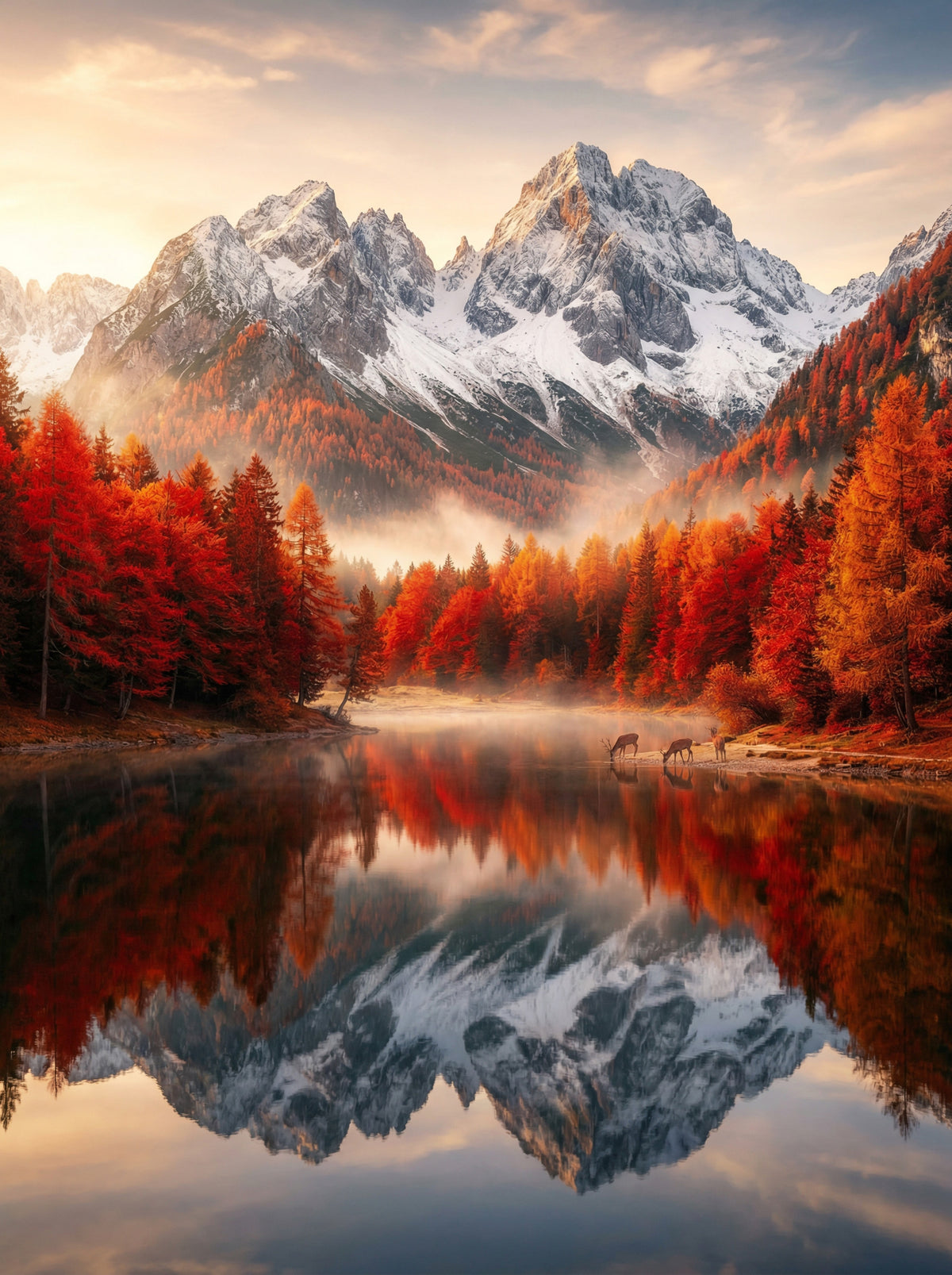 Autumn Reflections Wall Mural in your room
