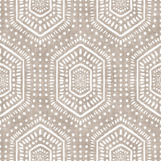 Boho-Tapete im Grunge-Stil, erdig-beige