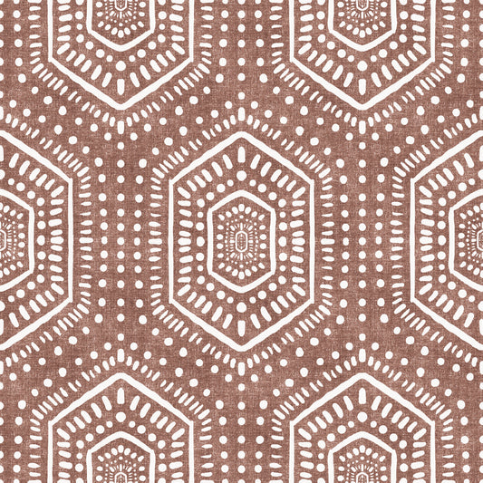 Boho Painted Grunge Terracotta Red Wallpaper⁠