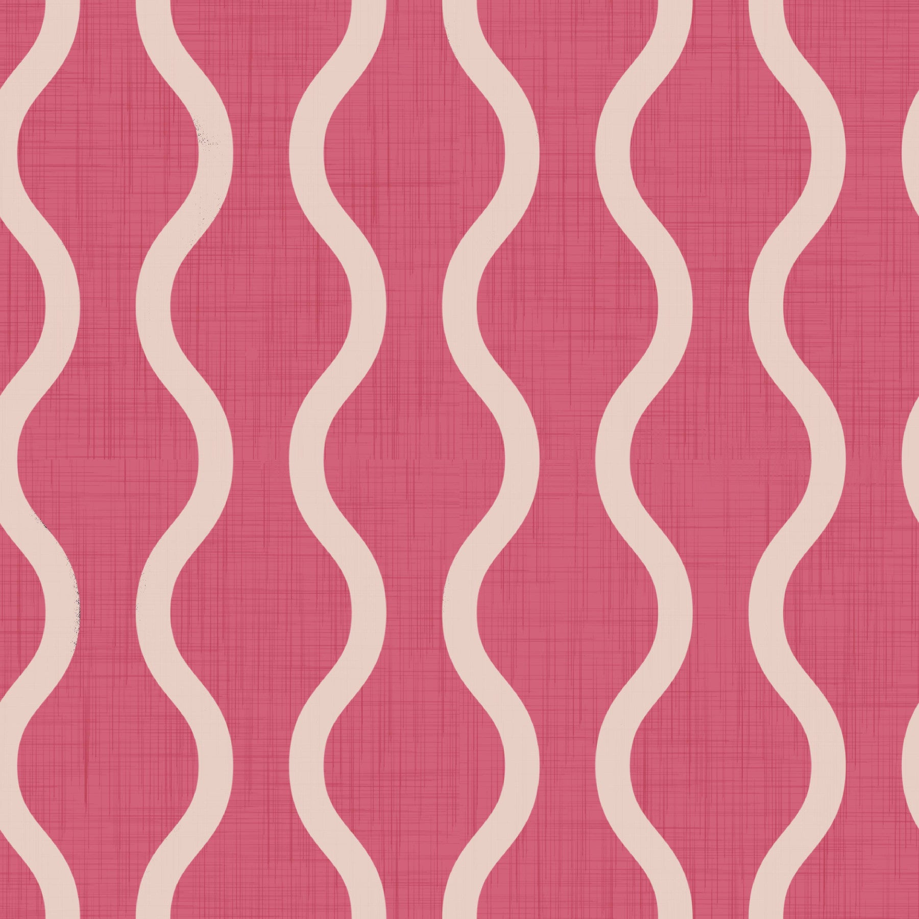 Carta da parati a righe ondulate Cozy Scandi Folk Rose Clay - Craft Stripe