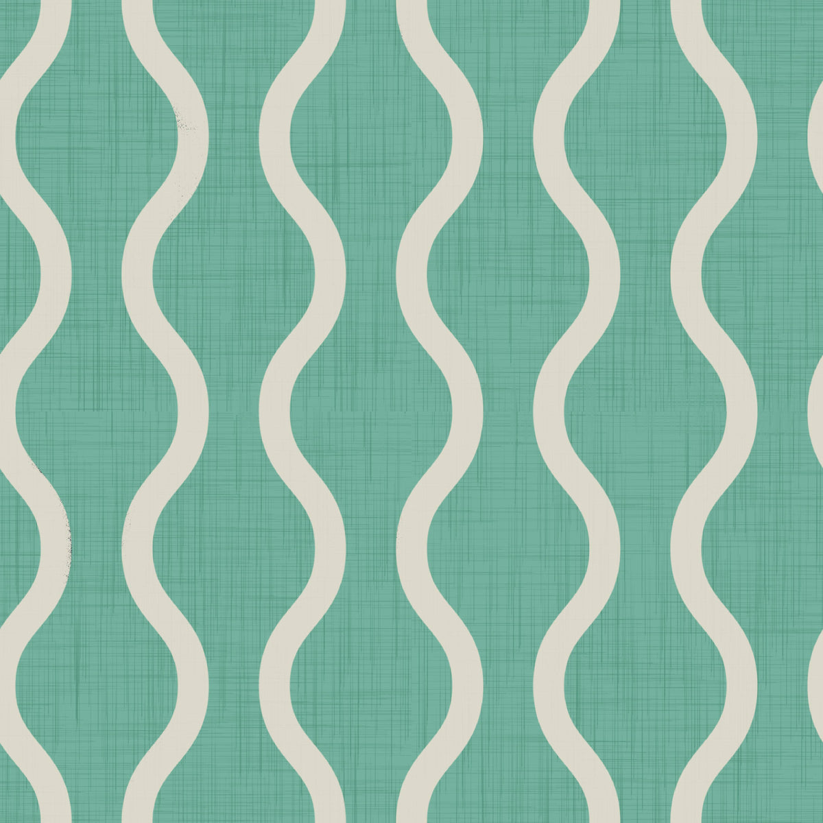 Koselig skandinavisk folkemusikk bølgete striper salvie mintgrønn – Craft Stripe Tapet in your room — zoomed