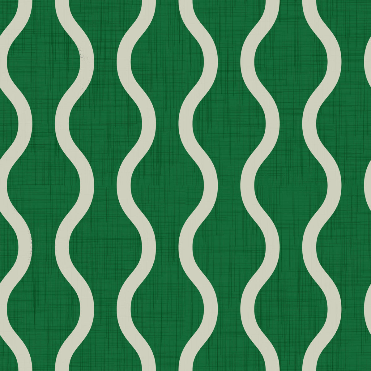 Hyggelig skandinavisk folkemusik bølget stribet skovgrøn - Craft Stripe Tapet in your room