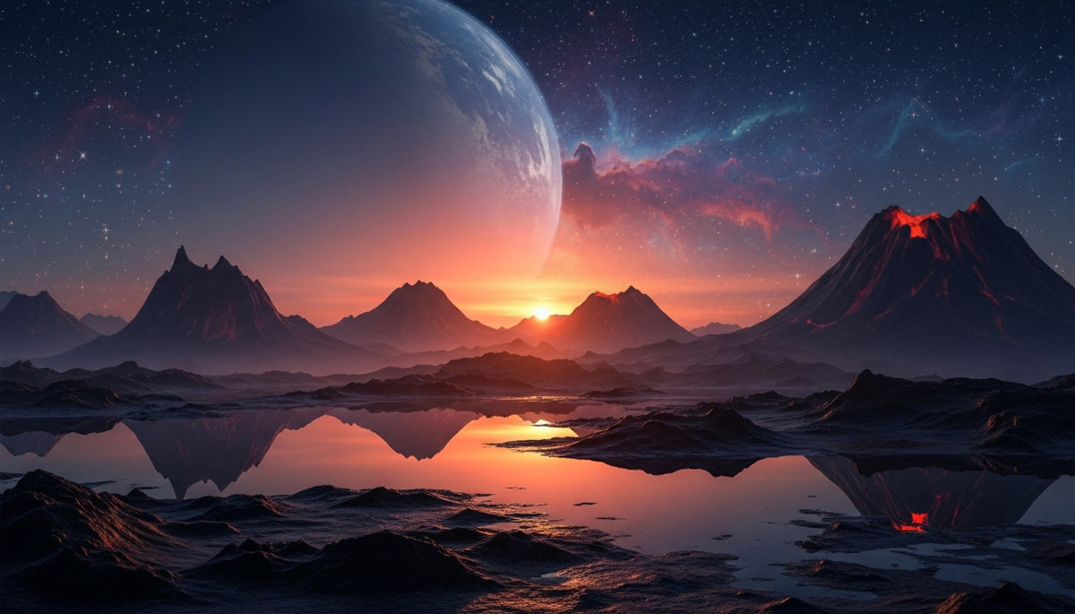 Cosmic Dusk Wall Mural in your room