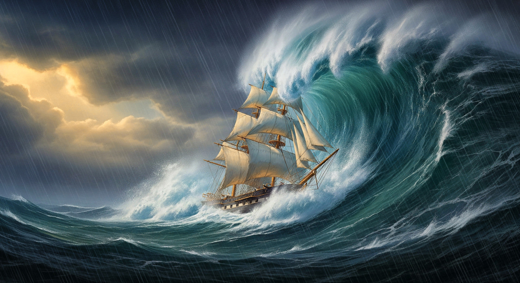 Fresque murale « La fureur de la tempête »