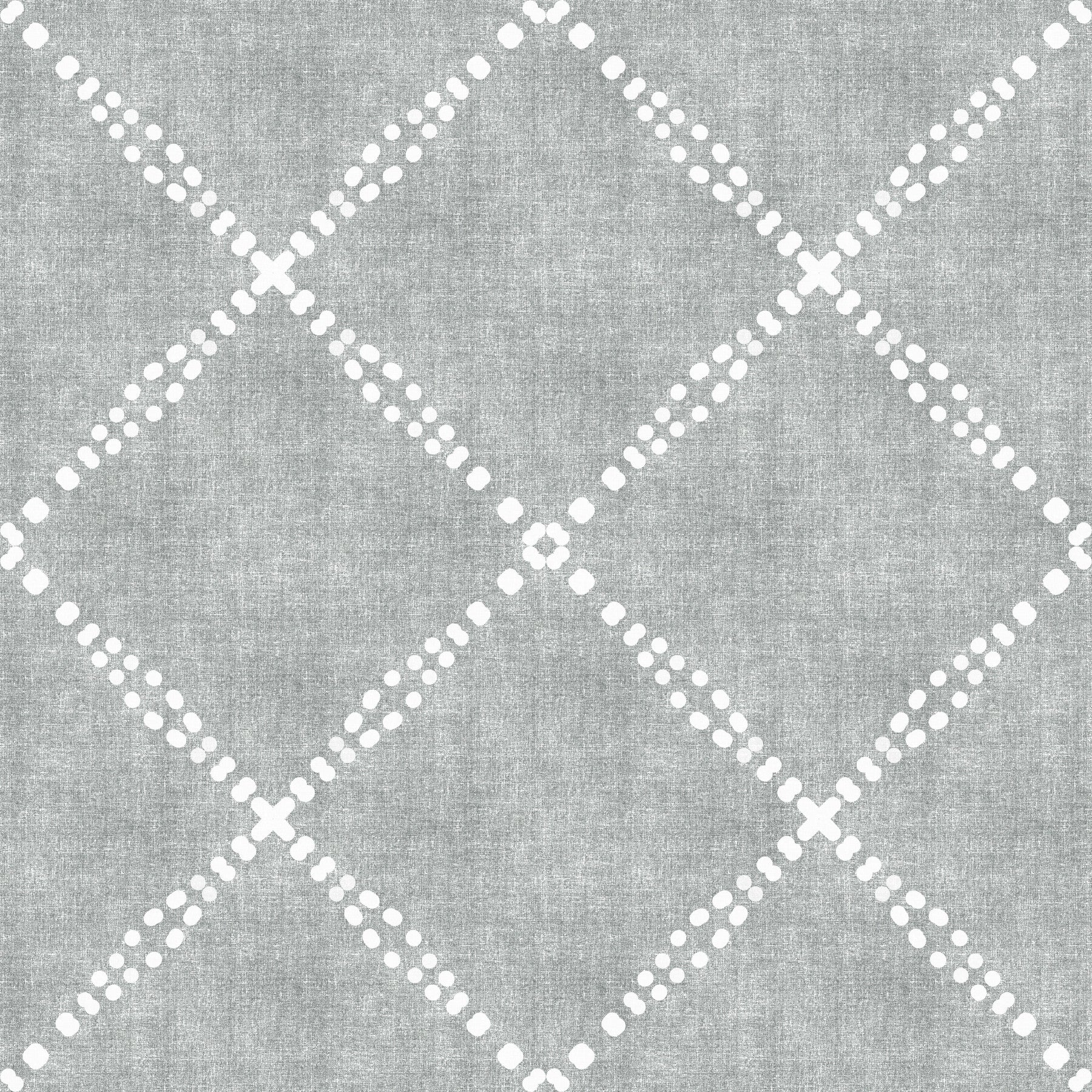 Papier peint bohème à pois, treillis, nuages gris grunge