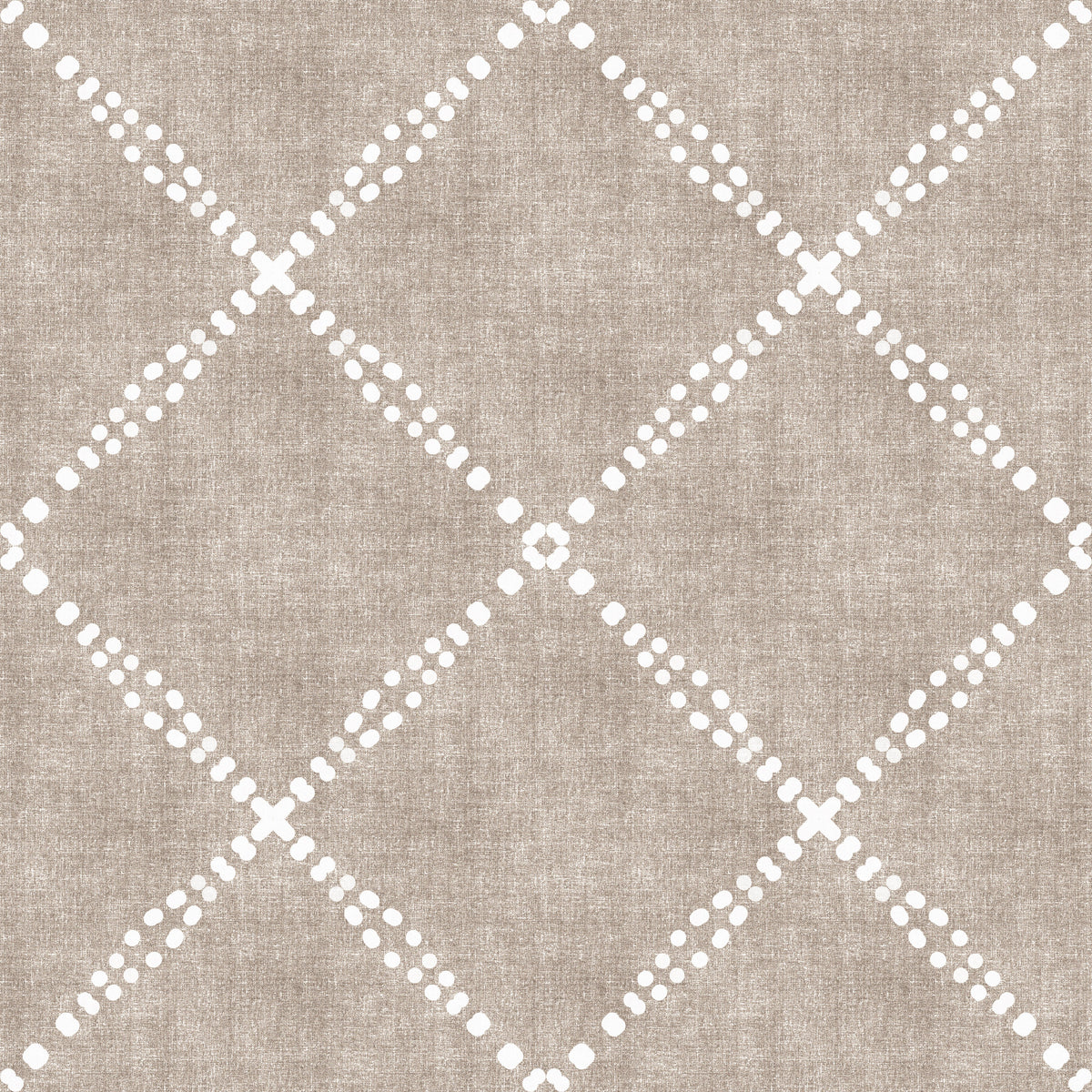 Boho behang met stippenpatroon, grunge-look en aardse beige tinten in your room — zoomed