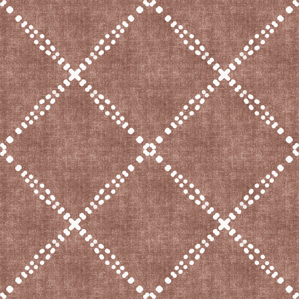Carta da parati Boho Dotted Trellis Grunge Terracotta Rossa in your room
