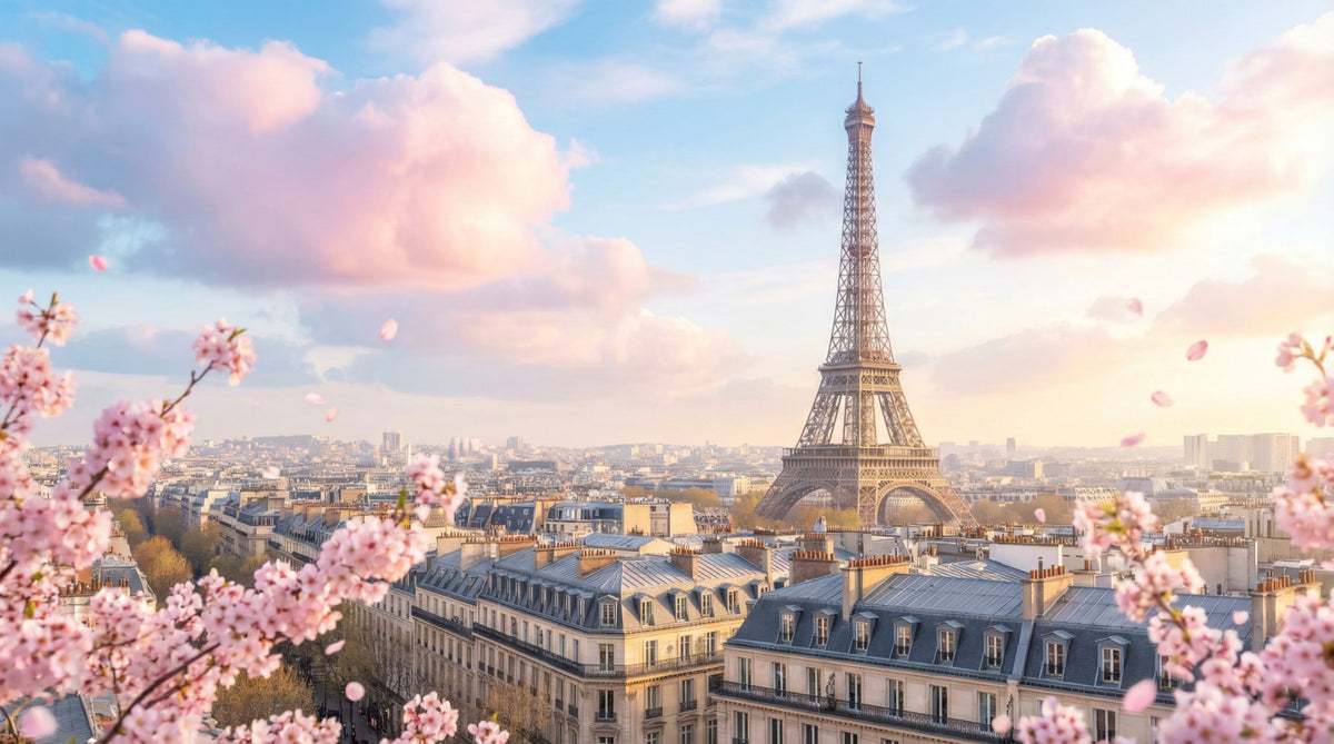 Eiffel Bloom Wandbild in your room — zoomed