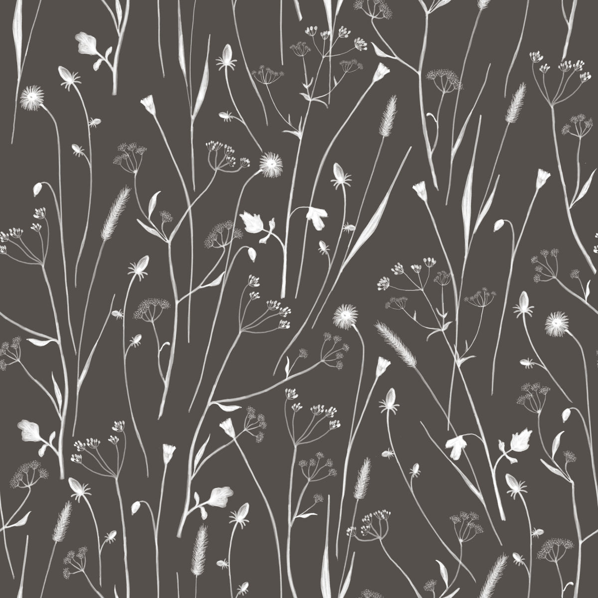 Papier peint silhouette florale Homeland in your room — zoomed