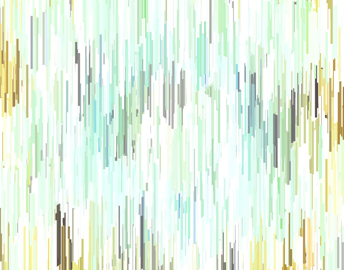 Türkisfarbener Regen Geometrisches Frühlings-Herbst-Wandbild in your room — zoomed