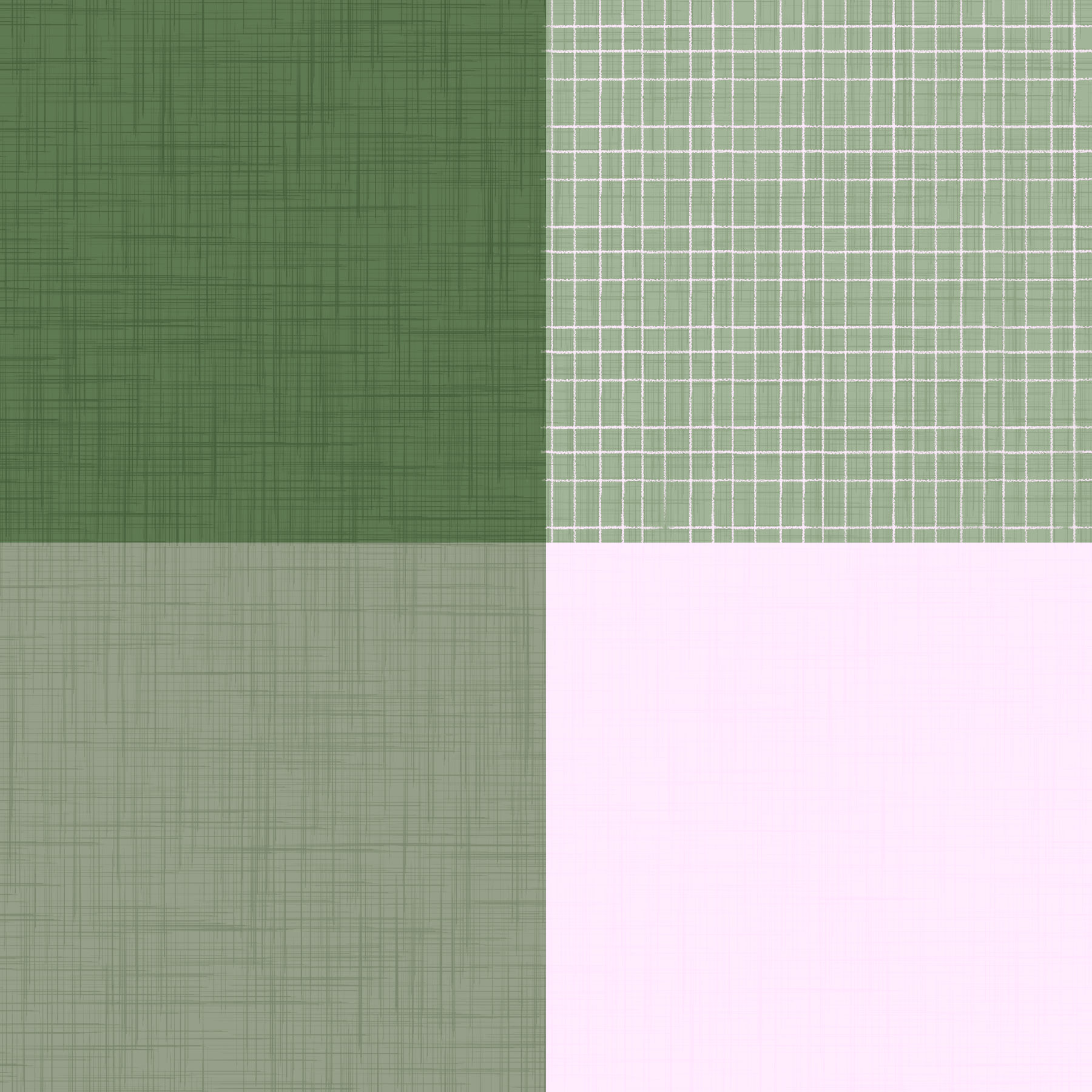 Gingham Sage Linen Texture Country Wallpaper⁠