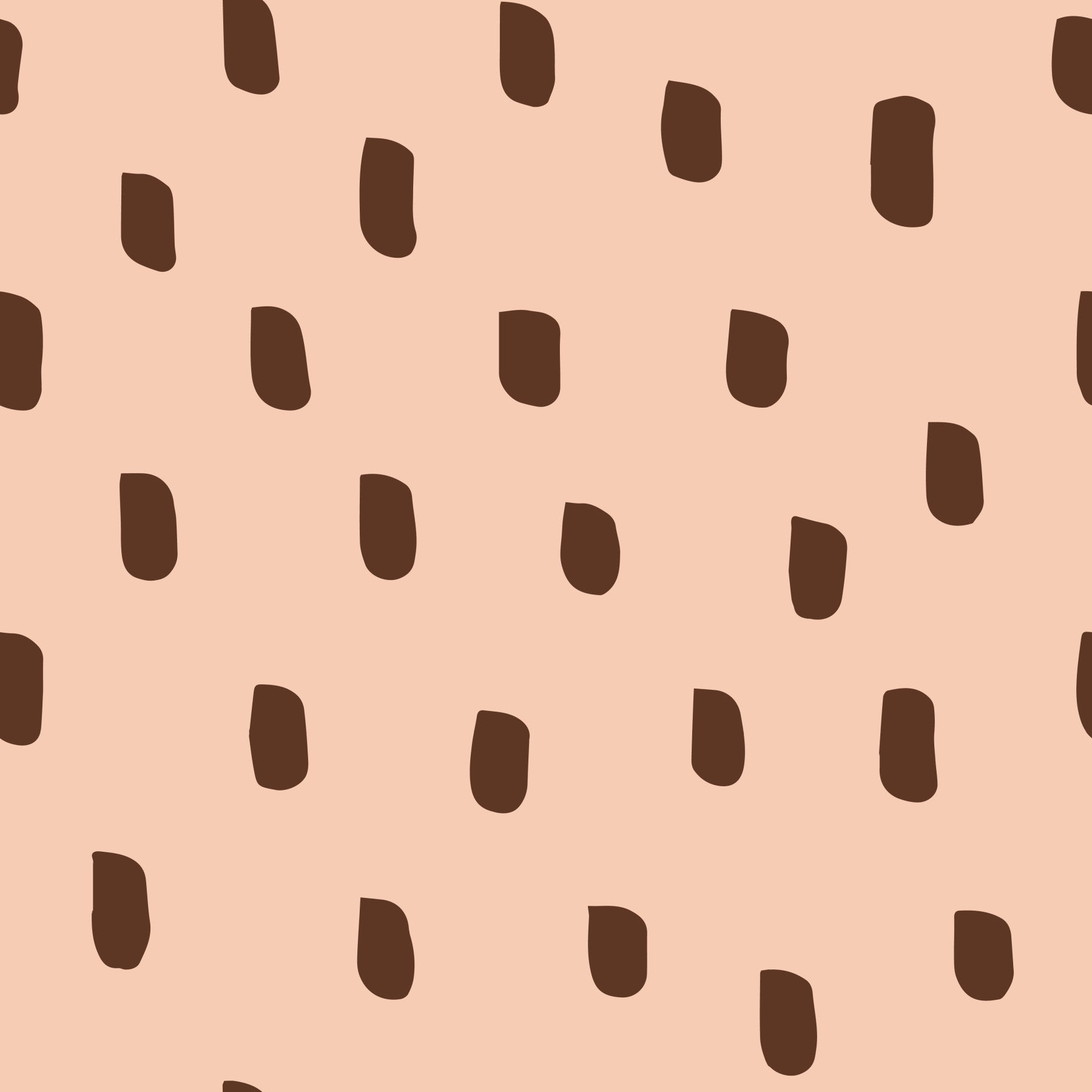 Mid-Mod Wildflower Dots - Rosa-Braune Tapete