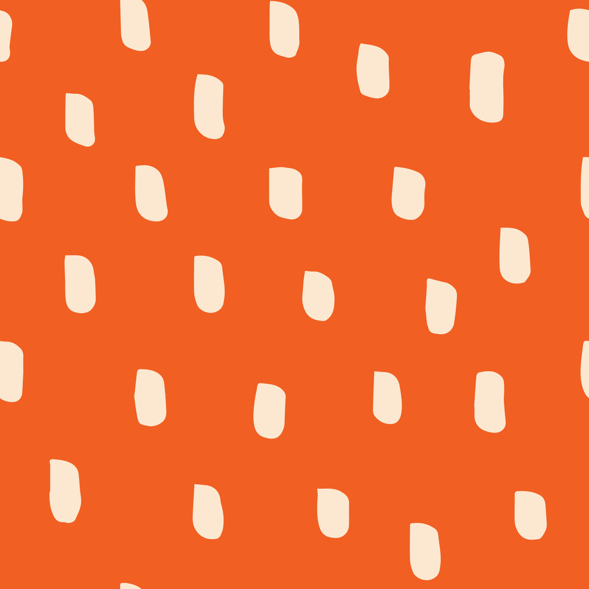 Mid Mod Wildflower Dots - Terracotta Beige Wallpaper⁠ in your room