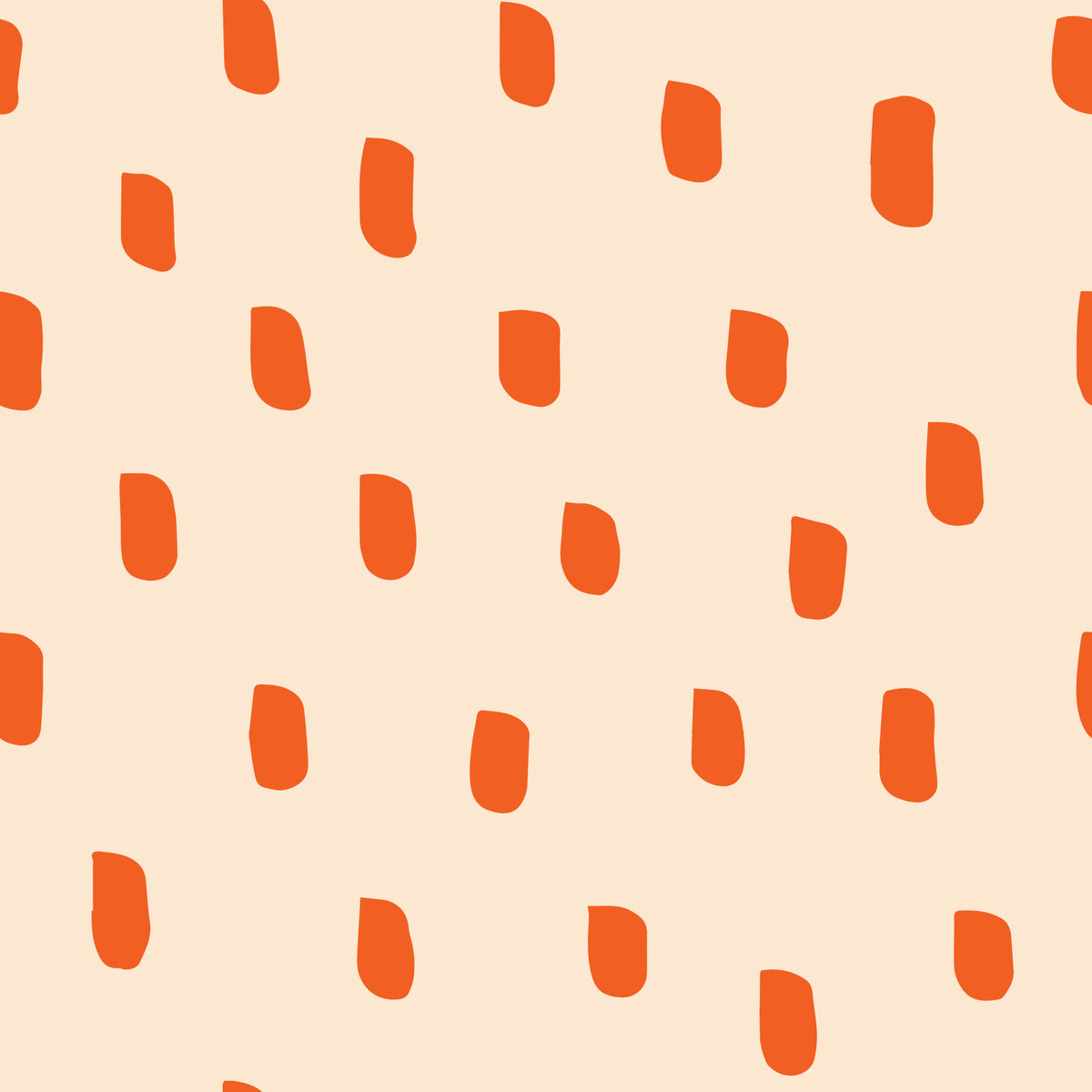 Mid Mod Wildflower Dots - Beige Terracotta Tapet in your room — zoomed