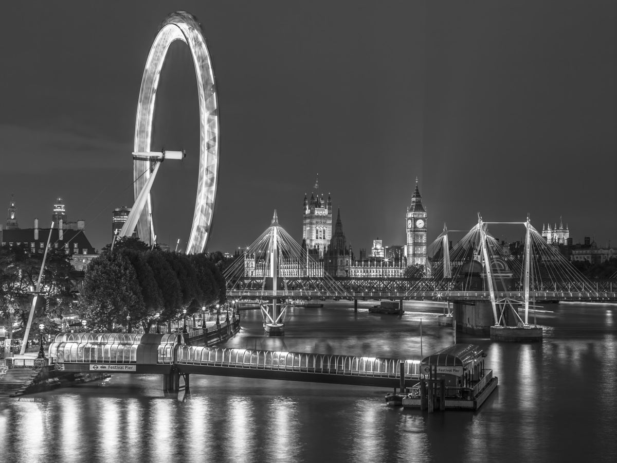 Wandbild mit Blick auf den Londoner Fluss