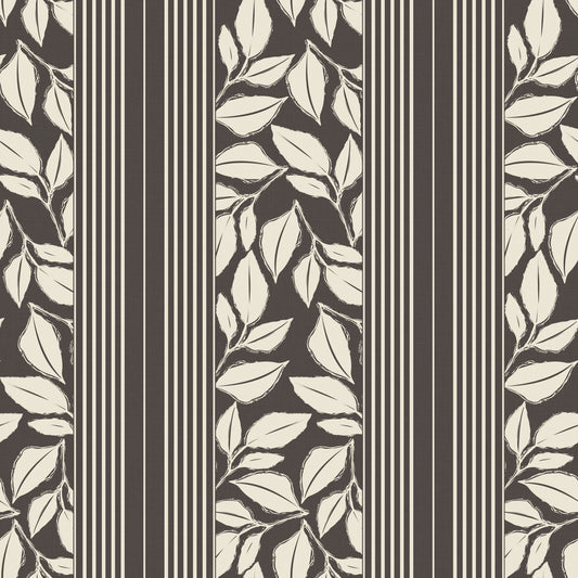 Vintage-Tapete mit baumartigem Muster in Braun