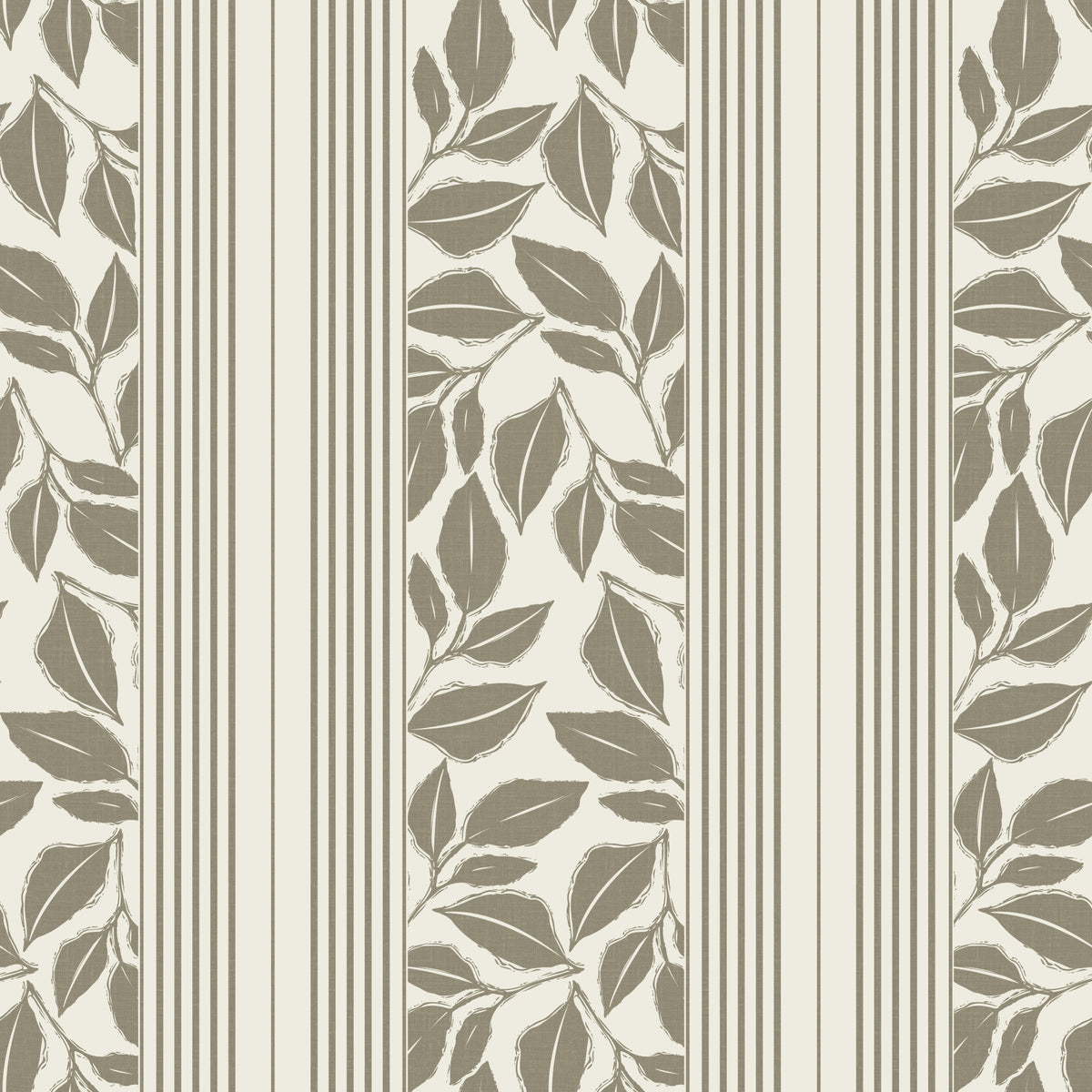 Vintage Trailing Foliage Olive Green Wallpaper⁠ in your room — zoomed