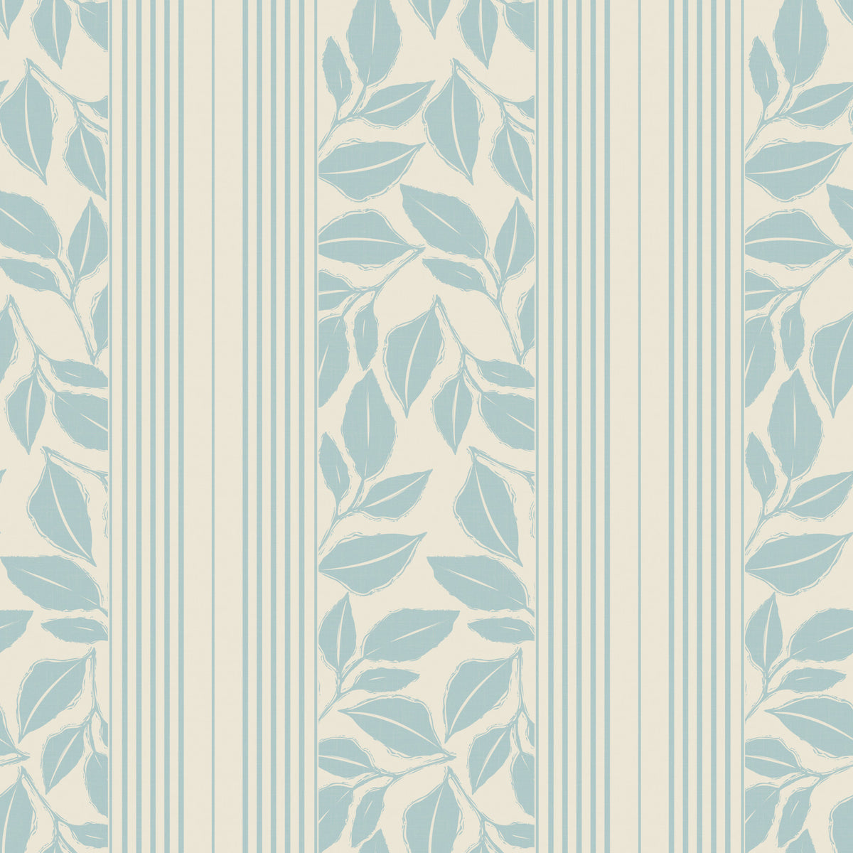 Carta da parati vintage color azzurro polvere con fogliame ricadente in your room — zoomed