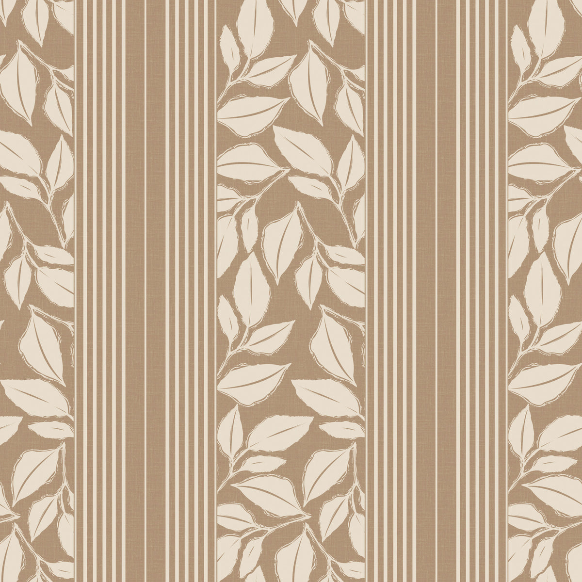 Vintage Trailing Foliage Tan Wallpaper⁠ in your room